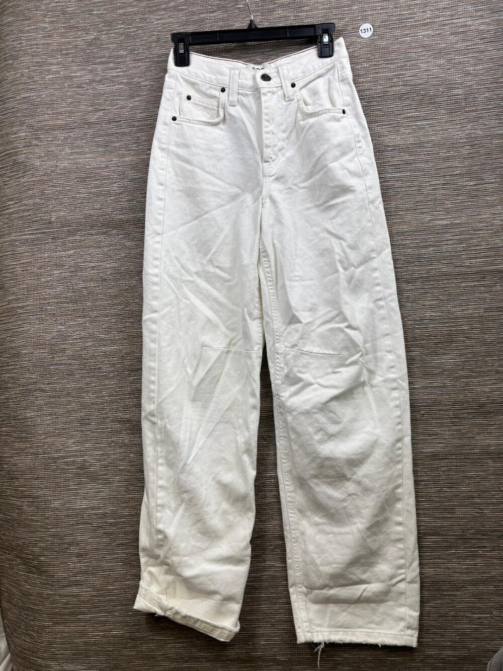 BDG Urban Outfitters Wide Leg Corduroy Pants Juniors Size 24W Ivory High-Rise